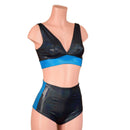 Black Holographic and Peacock Holo Siren & Starlette Set - Coquetry Clothing