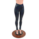Black Holographic High Waist Leggings - Coquetry Clothing