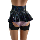 Black Kaleidoscope High Waist Short Chaps with Ruffle Rump (Shorts sold separately) - Coquetry Clothing