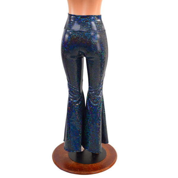 Black Kaleidoscope High Waist Solar Flares - 4