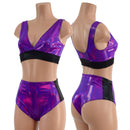 Black Mystique and Grape Holographic Siren & Starlette Set - Coquetry Clothing