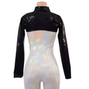 Black Mystique Bolero with Snap Front Rodeo Collar - Coquetry Clothing