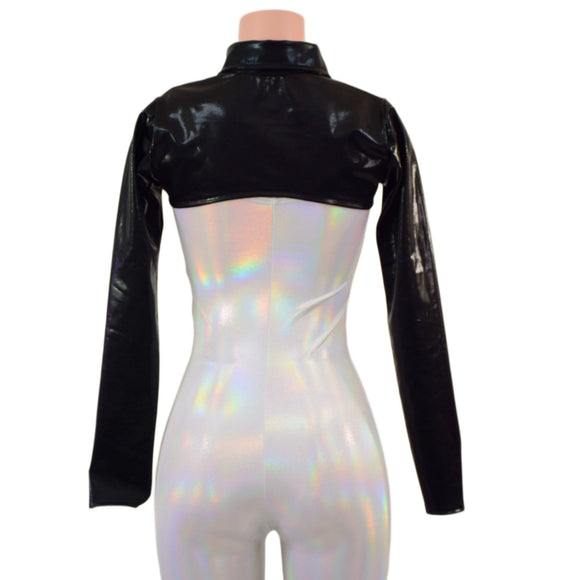 Black Mystique Bolero with Snap Front Rodeo Collar - Coquetry Clothing