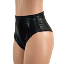 Black Mystique Brazilian Cut Siren Shorts with Grape Holo Star Applique - Coquetry Clothing