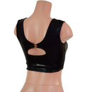 Black Mystique High Or Low Reversible Cutout Oring Mini Crop - Coquetry Clothing