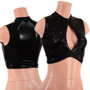Black Mystique Keyhole Crop Top - Coquetry Clothing