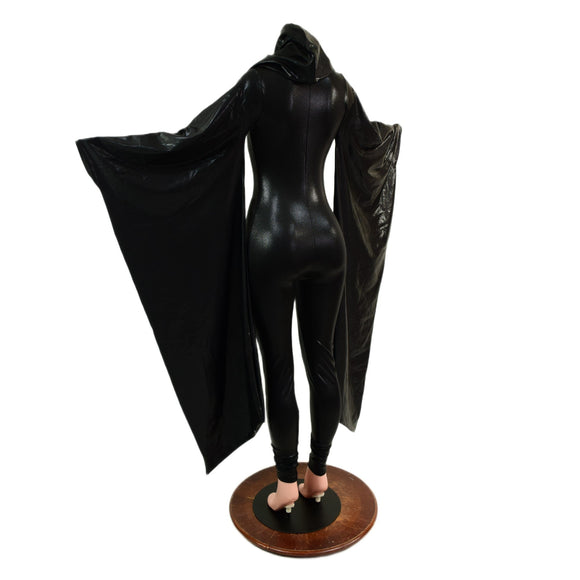 Black Mystique Kimono Sleeve Catsuit - Coquetry Clothing