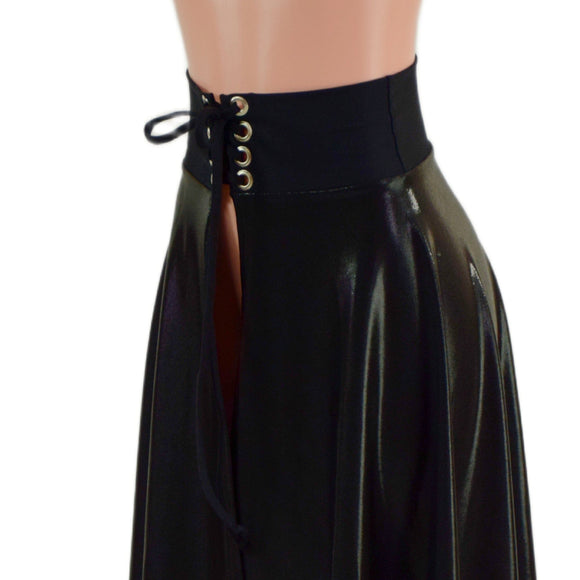 Black Mystique Lace Up Front Skirt - Coquetry Clothing