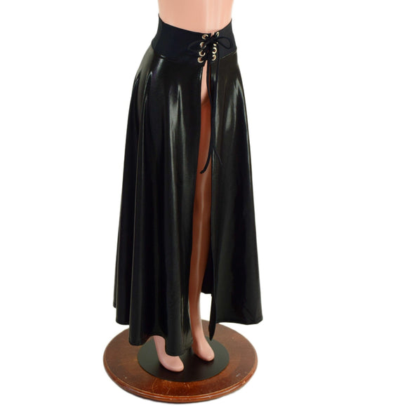 Black Mystique Lace Up Front Skirt - Coquetry Clothing