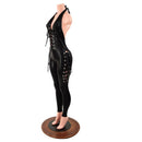 Black Mystique Lace Up Josie Style Catsuit - Coquetry Clothing