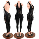 Black Mystique Lace Up Josie Style Catsuit - Coquetry Clothing