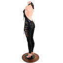 Black Mystique Lace Up Josie Style Catsuit - Coquetry Clothing