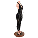 Black Mystique Lace Up Josie Style Catsuit - Coquetry Clothing