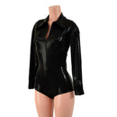 Black Mystique Rodeo Romper with Snap Cuffs and Boy Cut Leg - Coquetry Clothing