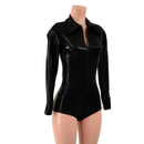 Black Mystique Rodeo Romper with Snap Cuffs and Boy Cut Leg - Coquetry Clothing
