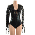 Black Mystique Romper with FIVE Laceups - 7