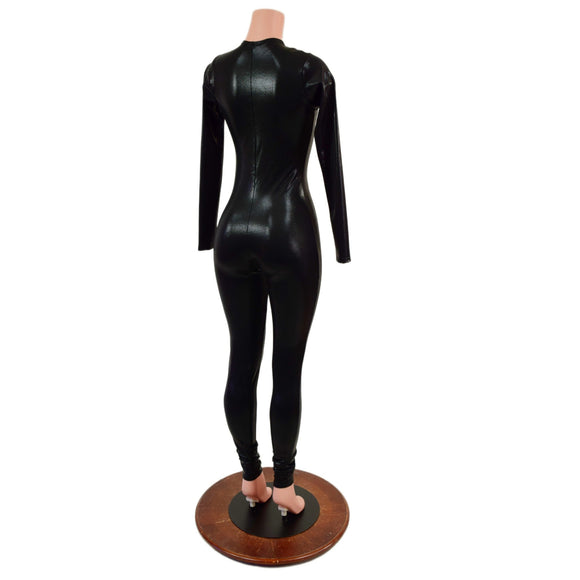 Black Mystique Scoop Neck Catsuit - Coquetry Clothing