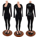 Black Mystique Scoop Neck Catsuit - Coquetry Clothing