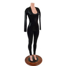 Black Mystique Scoop Neck Catsuit - Coquetry Clothing