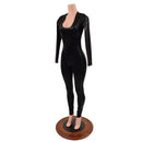 Black Mystique Scoop Neck Catsuit - Coquetry Clothing
