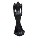 Black Mystique Turtle Neck Gown - Coquetry Clothing
