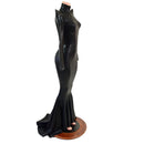 Black Mystique Turtle Neck Gown - Coquetry Clothing