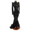 Black Mystique Turtle Neck Gown - Coquetry Clothing