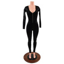 Black Mystique Zipper Catsuit - Coquetry Clothing