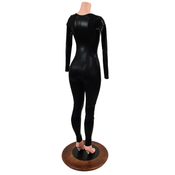Black Mystique Zipper Catsuit - Coquetry Clothing