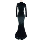 Black Velvet Morticia Gown - Coquetry Clothing