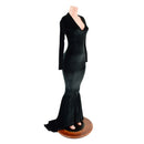 Black Velvet Morticia Gown - Coquetry Clothing