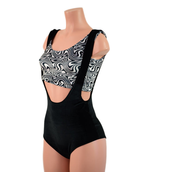 Black Velvet Suspender Romper (Top sold separately) - 2