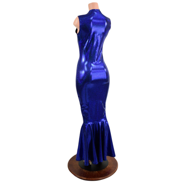 Blue Sparkly Jewel Fishtail Gown - 6