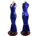 Blue Sparkly Jewel Fishtail Gown - 5
