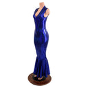 Blue Sparkly Jewel Fishtail Gown - 3