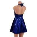 Blue Sparkly Jewel Halter Skater Dress - Coquetry Clothing