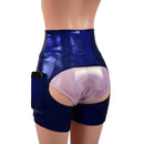 Blue Sparkly Jewel Short Chaps with Side Pockets - Coquetry Clothing
