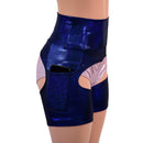 Blue Sparkly Jewel Short Chaps with Side Pockets - Coquetry Clothing