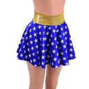 Blue & White Star Circle Skirt - Coquetry Clothing