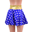 Blue & White Star Circle Skirt - Coquetry Clothing