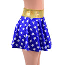 Blue & White Star Circle Skirt - Coquetry Clothing