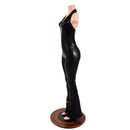 Boot Cut Black Mystique Backless V Neck Catsuit - Coquetry Clothing