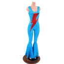 Bowie Inspired Turquoise Catsuit with Bolt - Coquetry Clothing