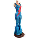 Bowie Inspired Turquoise Catsuit with Bolt - Coquetry Clothing