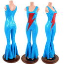 Bowie Inspired Turquoise Catsuit with Bolt - Coquetry Clothing