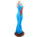 Bowie Inspired Turquoise Catsuit with Bolt - Coquetry Clothing