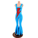 Bowie Inspired Turquoise Catsuit with Bolt - Coquetry Clothing