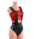 Brazilian Back Suspender Romper in Black Holographic (top sold separately) - Coquetry Clothing