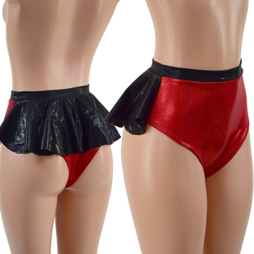Brazilian Cut Ruffle Rump Siren Shorts - Coquetry Clothing
