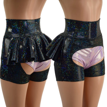 Build Your Own High Waist Short Chaps with Ruffle Rump (Shorts sold separately) - Coquetry Clothing